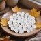 Mini Pumpkins Fall Decorations- 80 Pack Small Fake Pumpkins for Decorating, Thanksgiving Table Centerpieces, Autumn Harvest Home Office Decor, DIY Crafts, Vase Bowls Basket & Fillers (White)